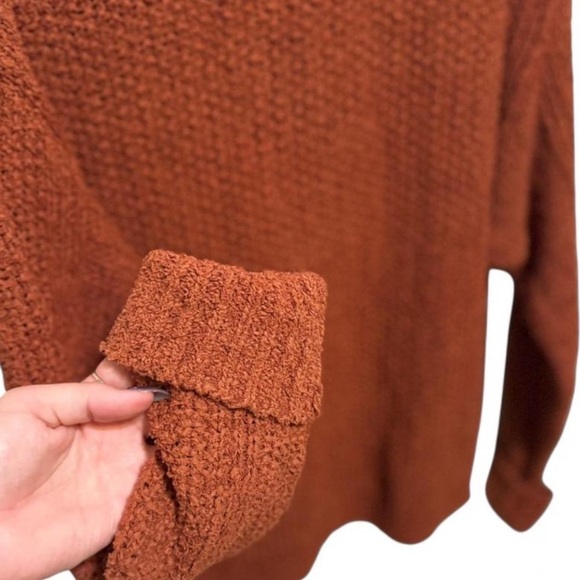 Free People Coco V-Neck Sweater - Warm Rust- XS - Picture 8 of 8